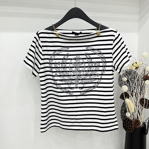 【爽やかストライプ♪】ルイヴィトン アンカーTシャツコピー 1AFMU1